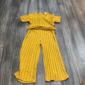 yellow jumpsuit